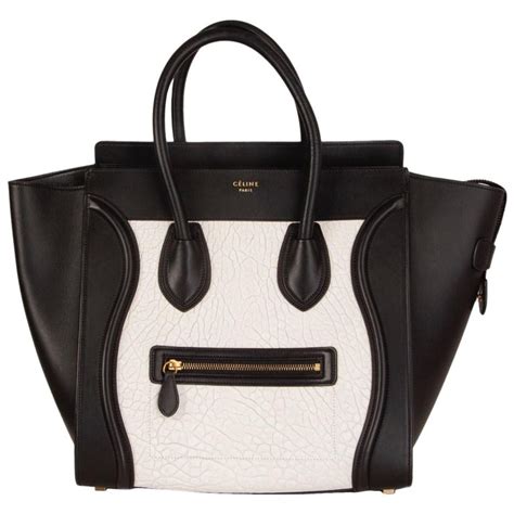 celine black and white tote bag